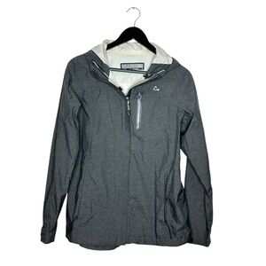 Paradox Gray Lightweight Hooded Windbreaker Jacket Full Zip Outdoor Medium